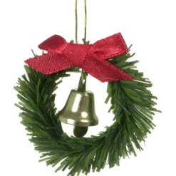 Dollhouse Miniature Christmas Wreath with Bell