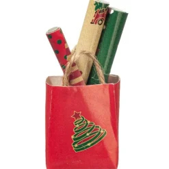 Dollhouse Miniature Christmas Wrap Shop Bag