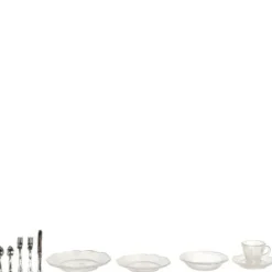 Dollhouse Miniature Clear Dishware Place Setting