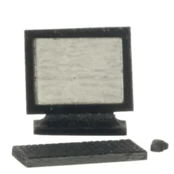 Dollhouse Miniature Computer Desktop Set