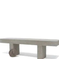 Dollhouse Miniature Concrete Bench