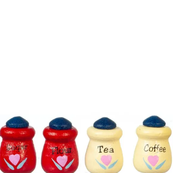 4 Dollhouse Miniature Containers