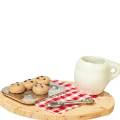 Dollhouse Miniature Cookies with Coffee