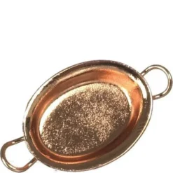 Dollhouse Miniature Copper Gratin Pan