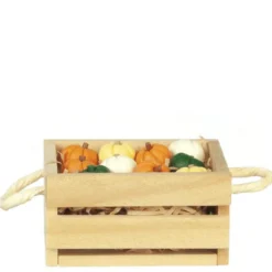 Dollhouse Miniature Crate of Pumpkins