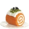 Dollhouse Miniature Cream Roll Cake