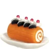Dollhouse Miniature Cream Roll Cake