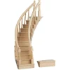 Dollhouse Miniature Curved Staircase (Right or Left Curving)