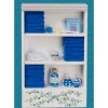 Dollhouse Miniature Dark Blue Accented Bath Cabinet