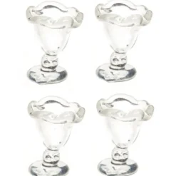 4 Dollhouse Miniature Dessert Dishes