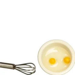 Dollhouse Miniature Eggs, Bowl & Whisk