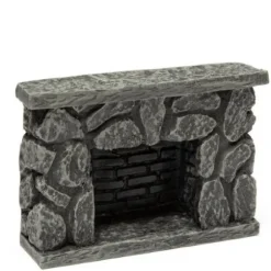 Dollhouse Miniature Fieldstone Fireplace
