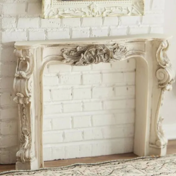 Dollhouse Miniature Fireplace Mantle