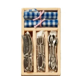 Dollhouse Miniature Flatware Organizer