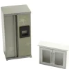 Dollhouse Miniature Fridge & Cabinet