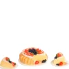 Dollhouse Miniature Fruit Cake with Two Dishes