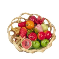Dollhouse Miniature Fruit & Vegetable Basket