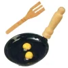 Dollhouse Miniature Frying Pan with Eggs