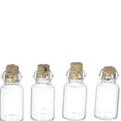 4 Dollhouse Miniature Glass Jars
