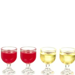 Dollhouse Miniature Glasses of Wine