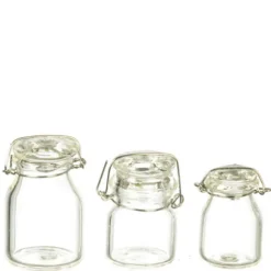 Dollhouse Miniature Glass Canisters