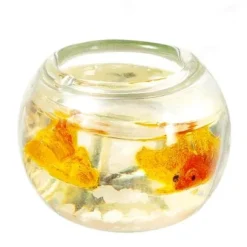 Dollhouse Miniature Goldfish in a Bowl