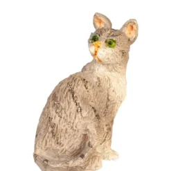 Dollhouse Miniature Grey Looking Cat