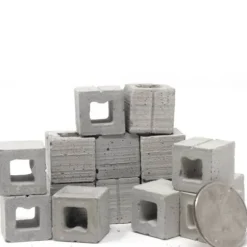 15 Dollhouse Miniature Half Cinder Blocks