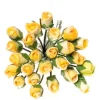 Dollhouse Miniature Half Bloom Light Yellow Rose Stems