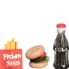 Dollhouse Miniature Hamburger, Fries & Cola