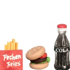 Dollhouse Miniature Hamburger, Fries & Cola