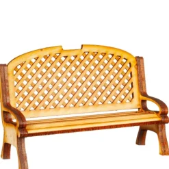 Dollhouse Miniature Lattice Bench
