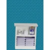Dollhouse Miniature Lavender Accented Small Bath Cabinet