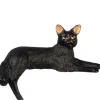 Dollhouse Miniature Laying Black Cat
