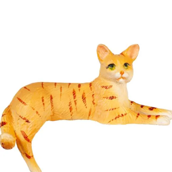 Dollhouse Miniature Laying Orange Cat