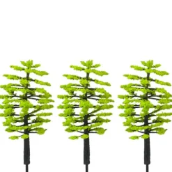 3 Dollhouse Miniature Light Green Trees