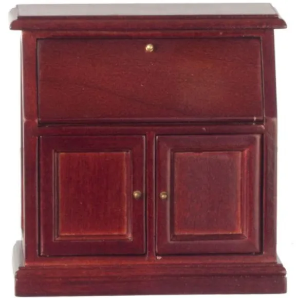 Dollhouse Miniature Mahogany Desk