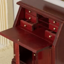 Dollhouse Miniature Mahogany Desk