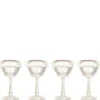 4 Dollhouse Miniature Martini Glasses