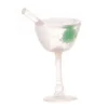 Dollhouse Miniature Martini Glass with Olive