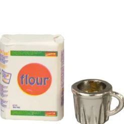 Dollhouse Miniature Measuring Cup & Flour