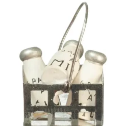 Dollhouse Miniature Milk Bottles in a Basket