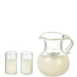 Dollhouse Miniature Milk Set