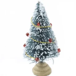 Dollhouse Miniature Mini Frosted Bottle Brush Christmas Tree