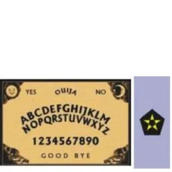 Dollhouse Miniature Ouija Board & Puck