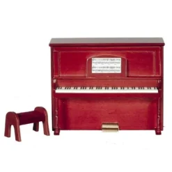 Dollhouse Miniature Piano & Bench