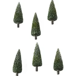 6 Dollhouse Miniature Pine Trees