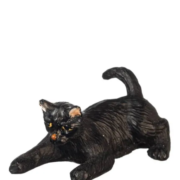 Dollhouse Miniature Playing Black Cat