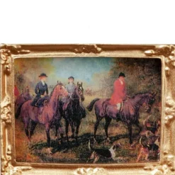 Dollhouse Miniature Polo Match Painting
