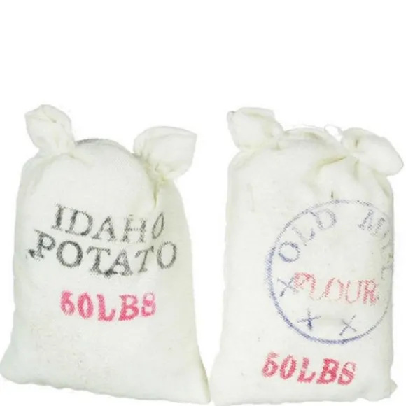 Dollhouse Miniature Potato & Flour Sacks